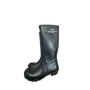 Pendleton Rubber Rain Boots Women's Size 6 Tall Black Wellies Galoshes Gumboots